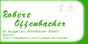 robert offenbacher business card
