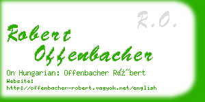 robert offenbacher business card